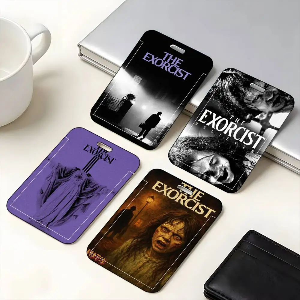 1 Stück The Exorcist Horrorfilms Ausweishülle, Schulkartenhülle, Zugangskartenhülle, Bus- und Essenskarten-Schutzhülle, einfach einzusetzen