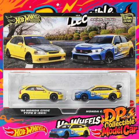 Mattel Hot Wheels 1999 Honda Civic Type R EK9 e Honda Civic Type R Confezione da 2 Premium Set Modellini di Auto Diecast (Ventola Prezzo Speciale)