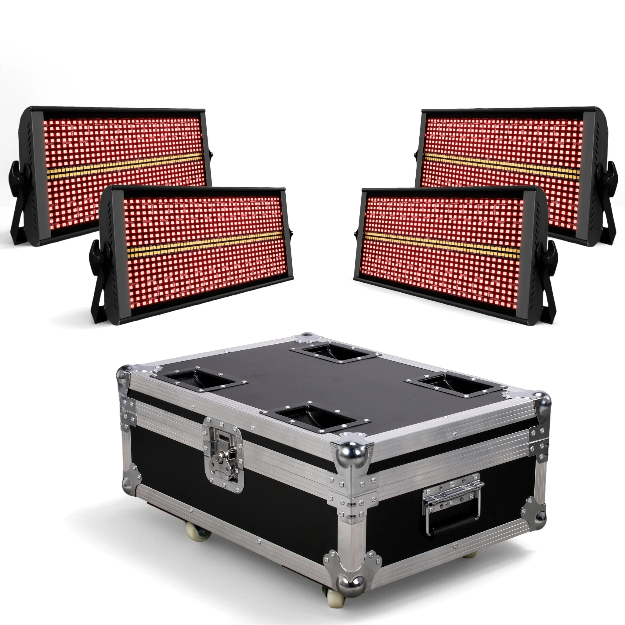 200W LED RGBW 4in1 DJ 48 Zone Partition Strobe Light White 8000K DMX Super Bright DJ Wash Bar Strobe Stage Lighting Effects