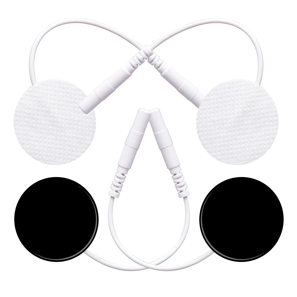 TENS Unit Pad Circular Electrode is Compatible With Most TENS Machines as a Replacement Pad Electrode Patch for Electrotherapy