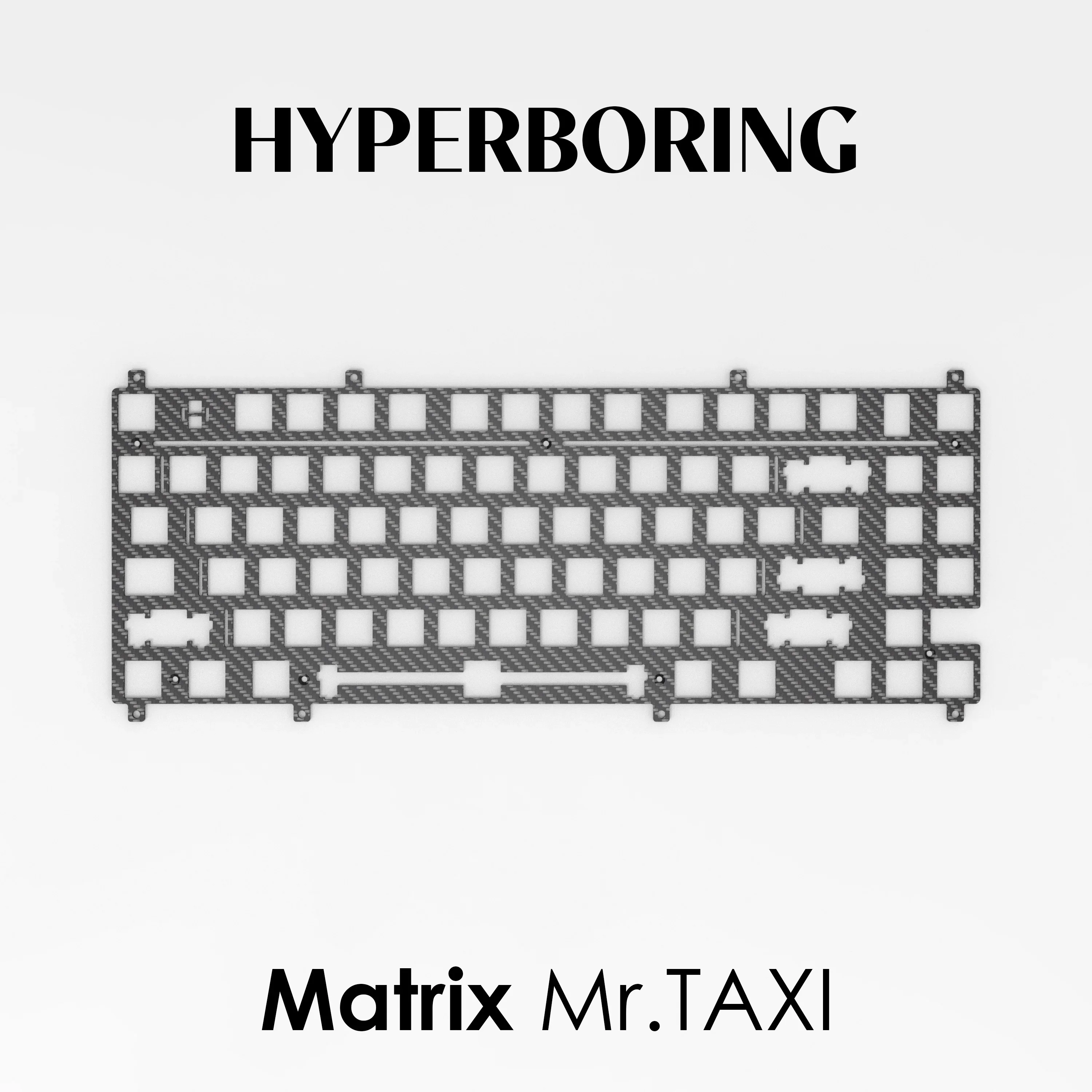 لوحات لوحة المفاتيح Matrix Mr.TAXI75 PP PC POM FR4 CF (لـ Pcb Stab and Plate Stab).