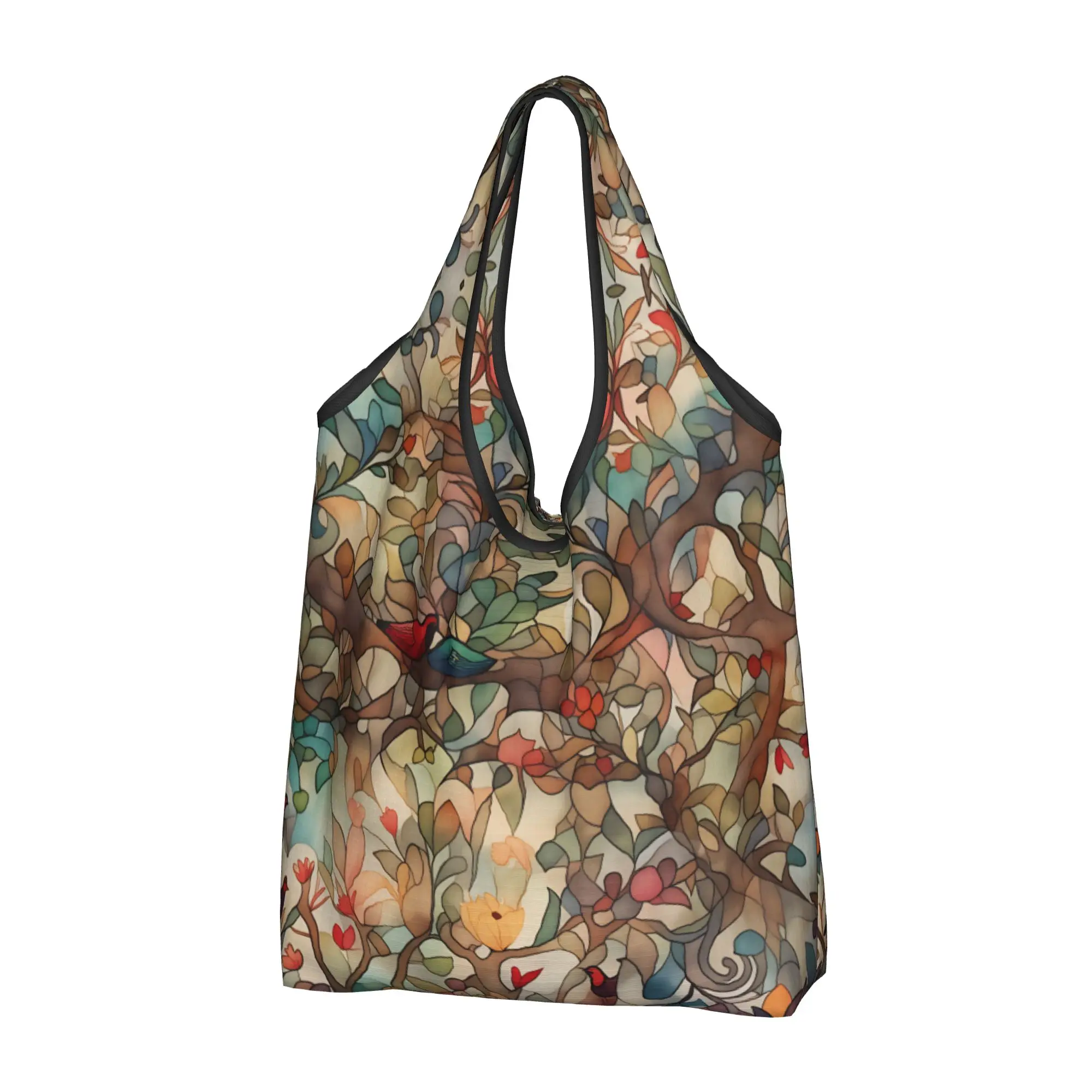 Reusable Tree of Life Viking Norse Yggdrasil  Shopping Bag Women Tote Bag Portable  Groceries Shopper Bags