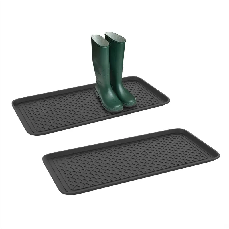 

NEW All Weather Boot Tray in Multiple Sizes (Set of Two, Black)
