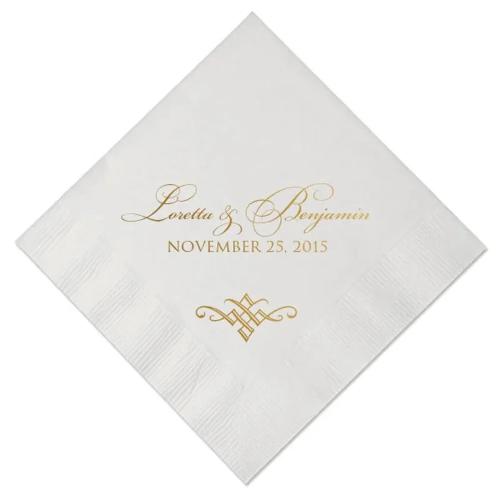 

Personalized Elegant Monogram Napkins, Wedding Gift, Printed Napkins, 3 Ply Napkins, Beverage Dinner and Guest Towels Available