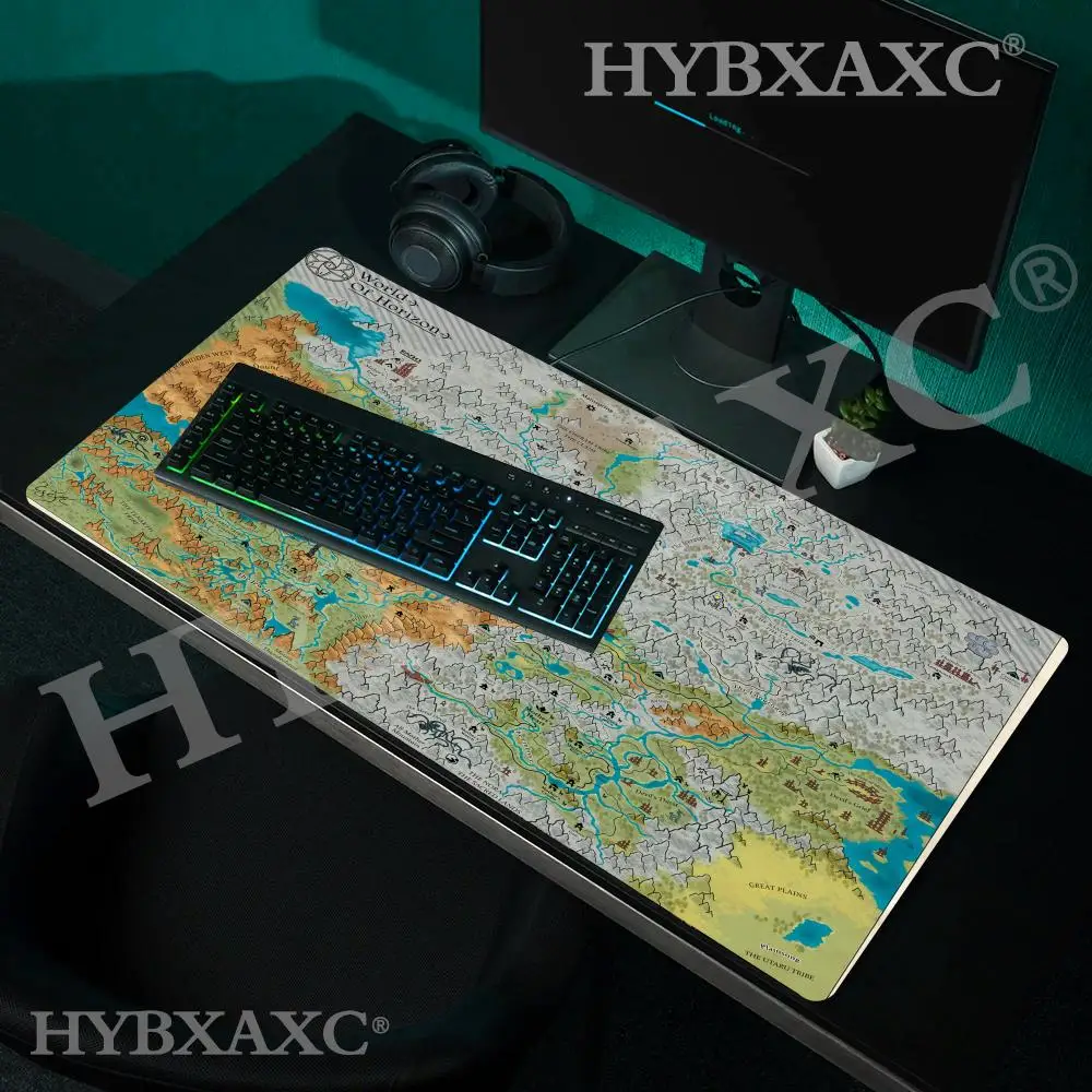 

HYBXAXC Horizon Zero Dawn Xxl Mouse Pad Pc Gamer Rug Gaming Accessories Anime Deskmat Computer Keyboard Table Mat Mausepad Mats