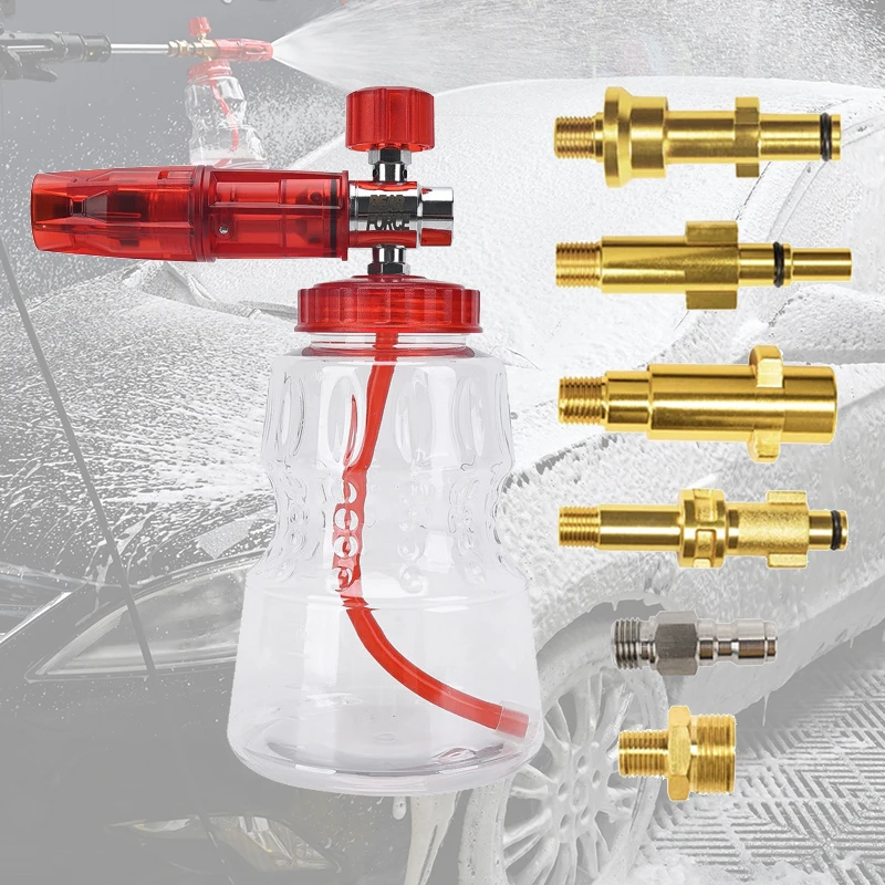 

Car Wash Snow Foam Lance 1000ml Foam Cannon Foam Nozzle for Car Washing Pressure Washer for Karcher Lavor Bort Bosch Foam Gun