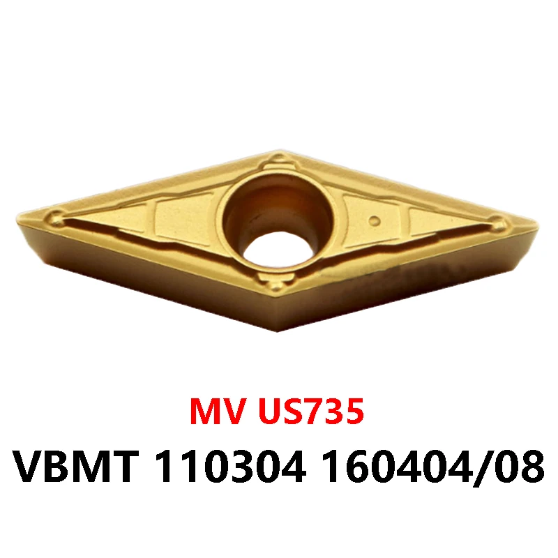 100% Original VBMT110304 VBMT160404 VBMT160408-MV US735 US7020 Carbide Inserts For Stainless VBMT1604 VBMT 110304 Lathe Tools