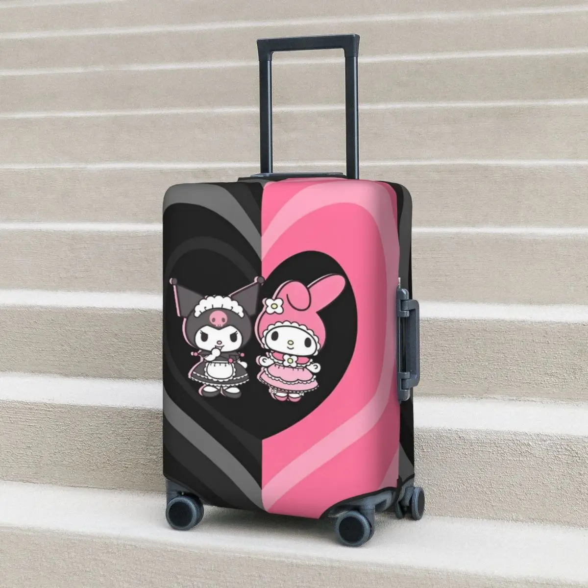 Sanrio My Melody Kuromi Heart Suitcase Cover Business Protector Flight Useful Luggage Accesories