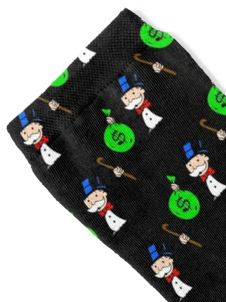 Monopoly Man Holding bag of $ Socks funny gift Heating sock winter gifts new in's Socks Ladies Men's