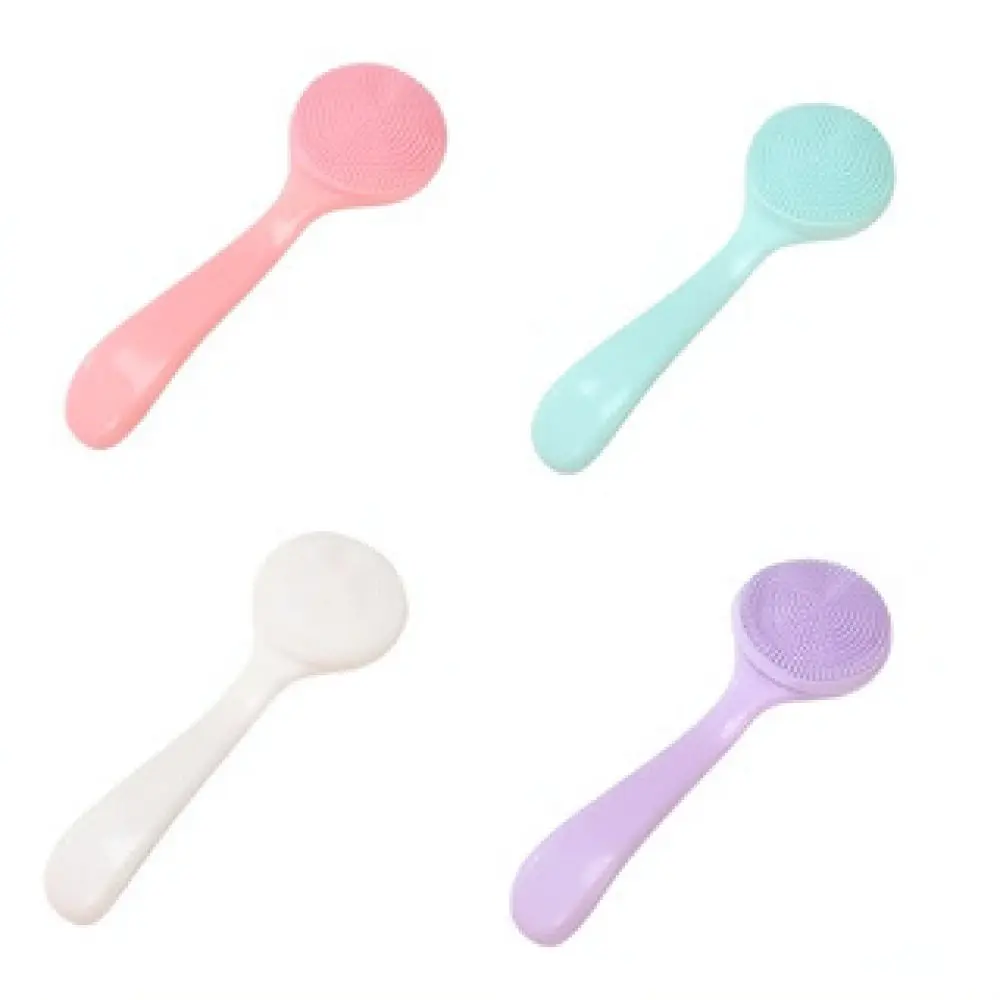 Soft Silicone Facial Cleaning Brush Manual Skin Exfoliator Tool Pore Deep Cleaner For Face Wash And Massage Therapy