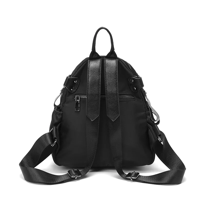 Simple High Quality Black Small Backpack For Women Waterproof Lightweight Female Shoulder Bag Ladies Handbag Student Schoolbag