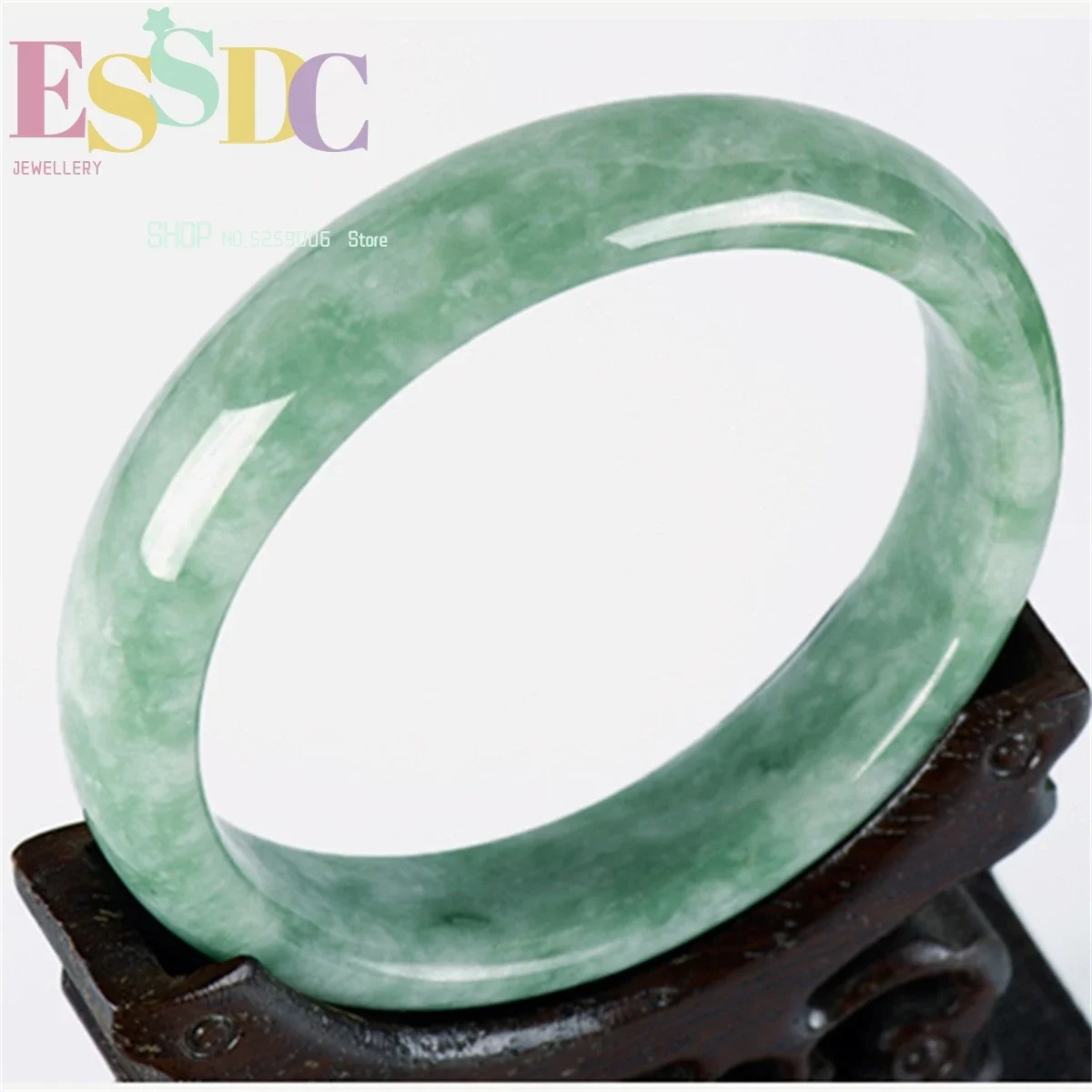 Floating Flower Jade Bracelet in Ethereal Green | Handcrafted from Natural Guizhou Cuiyu | Elegant Light Luxury Jewelry for Wome