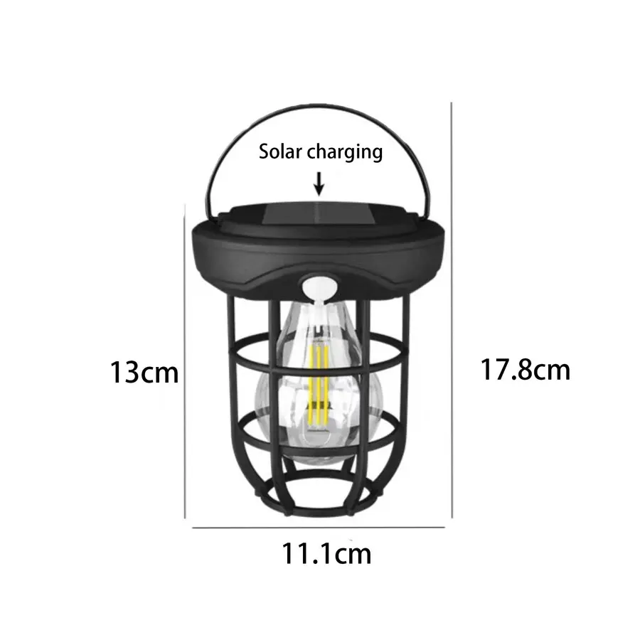 Outdoor Solar Wall Light Human Body Sensor Tungsten Solar Lamp Base Charging Atmosphere Light Courtyard Garden Villa Wall Light