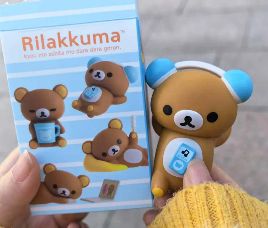 

In Stock Genuine Rilakkuma Kyou Mo Ashita Mo Dara Dara Goron Official Genuine Blind Box Cute Lazy Style Collectible Toy Ornament