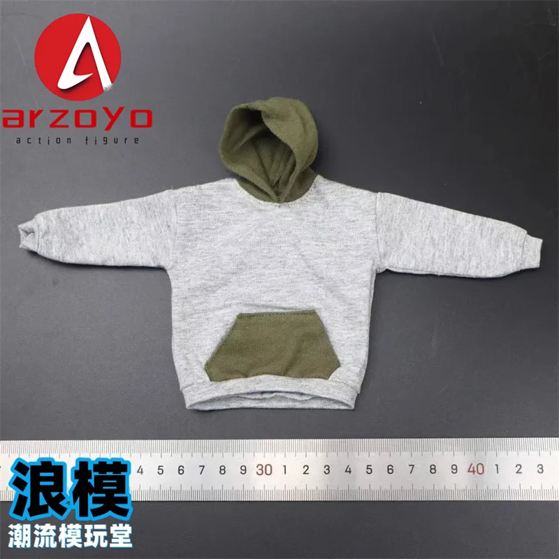 Sweat à capuche en jean pour homme, échelle 1/6, accessoires pour vêtements, modèle adapté à une figurine de soldat masculin de 12 pouces, poupées corporelles