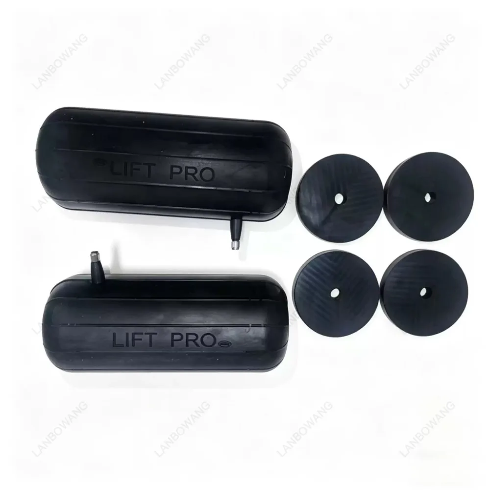 1 Pair Universal Thickened Spring Airbags Rear Suspension Shock Absorber For Automobile Load Bearing Noise Reduction