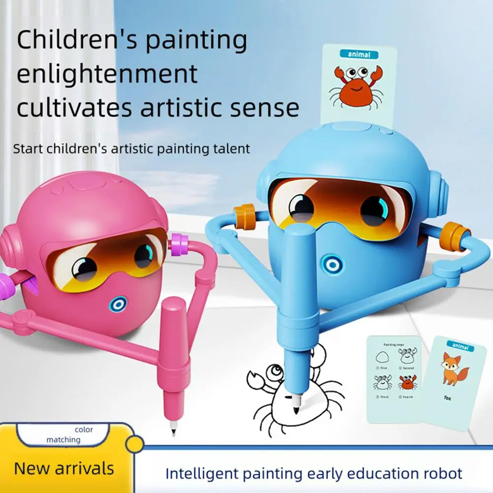 Robot de dessin STEM créatif, jouet de peinture automatique pour la petite enfance, apprentissage des enfants, Puzzle d'éveil Graffiti, jouets