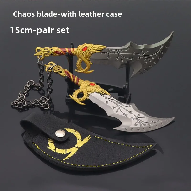 15 cm/5,9 Zoll God Of War 4 Messer Modell Samurai Requisiten Spiel Peripheriegeräte Die Klingen des Chaos Cosplay Lustige Geschenke Ornamente Spielzeug Sport