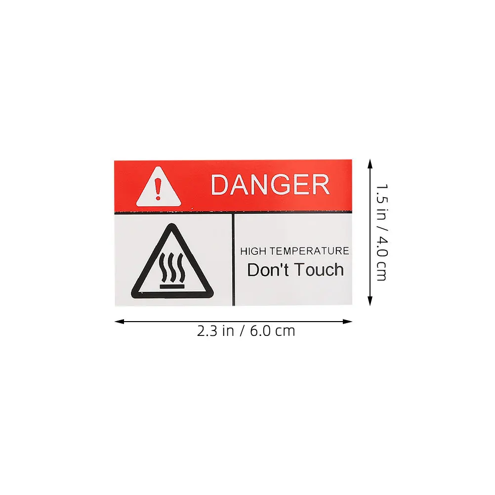 4Pcs High Temperature Warning Labels Hot Surface Caution Stickers Self-Adhesive Safety Signs for Industrial Kitchen Equipment
