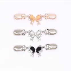 Korean fashion new butterfly diamonds wild exquisite cardigan sweater clip clothing accessories autumn and winter