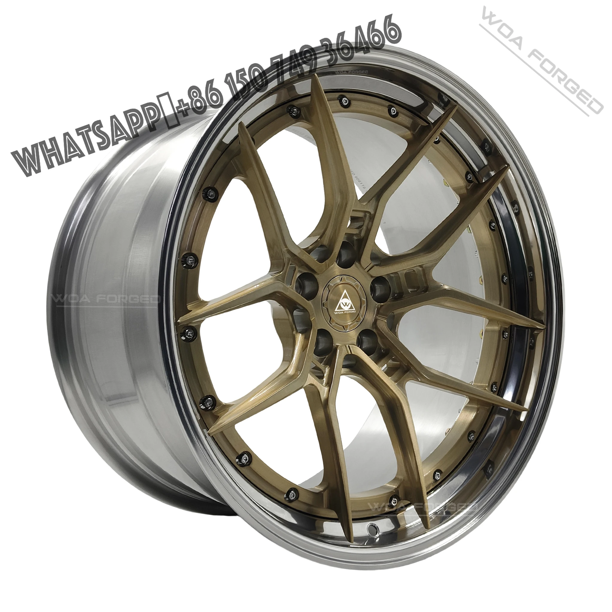 

Custom 6061 T6 2pcs forged wheel rim, forged aluminum wheel with polished lip 20inch rims