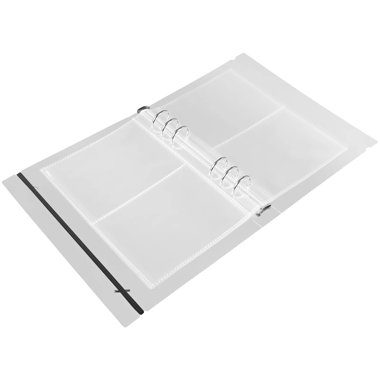 

1 set A5 Transparent PP Material Photo Sleeve for ID Credit Gift Cards Storage Folder Clear Loose-Leaf Pages File