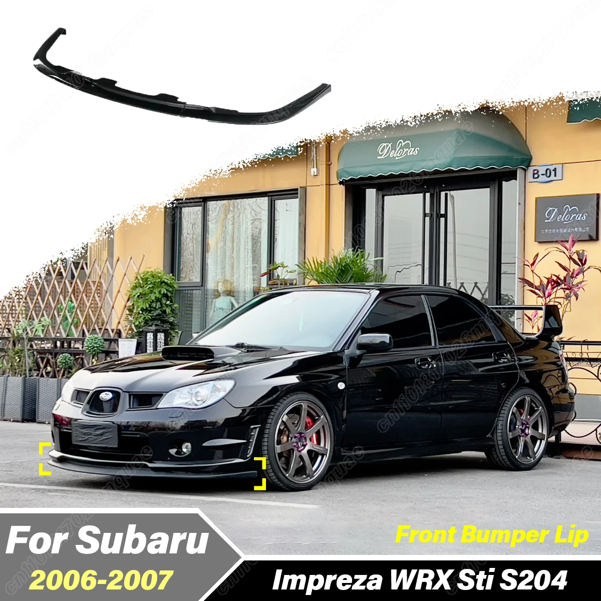 

For Subaru Impreza WRX Sti S204 2006 2007 Car Front Bumper Splitter Lip Front Surround Shovel Guard Protector Exter Accessories