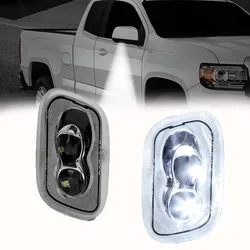 Diamond White LED Side Under-Mirror Lamp For Ford F150 F250 F350 F450 Super Duty Pickup Truck Puddle Lights Assembly Replacement