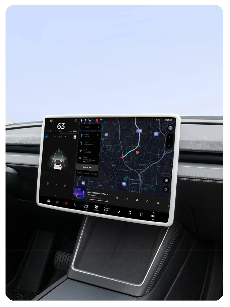 Für Tesla Model Y Juniper Model YL 16-Zoll-Bildschirm TPU-Schutzrahmen-Abdeckung Model 3 Highland Zentraler Navigationsbildschirm-Schutz – Detail 1