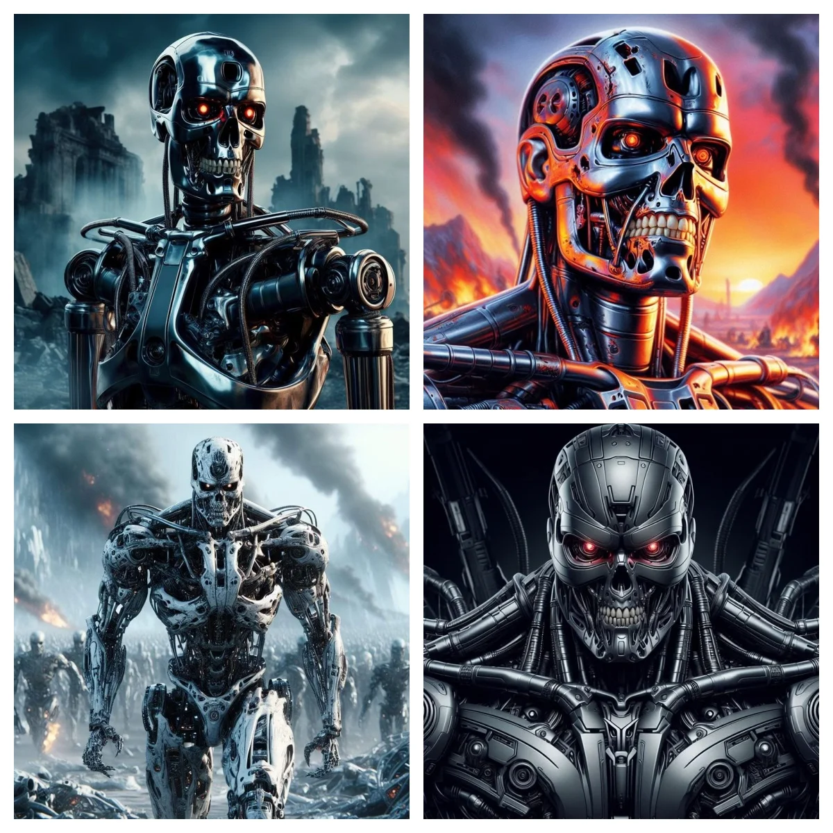 

Terror Robot 5D Diamond Painting Kit For T800 Poster Gem Embroidery DIY Modern Style Home Decor Hand Gift
