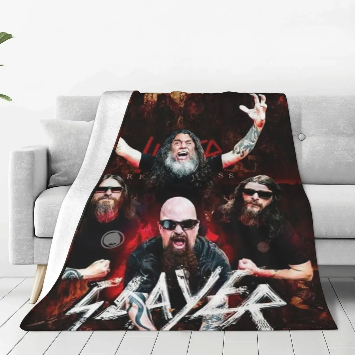 Slayer Music Band Super Soft Blankets Album Poster Travelling Throw Blanket Autumn Design Flannel Bedspread Sofa Bed Cover