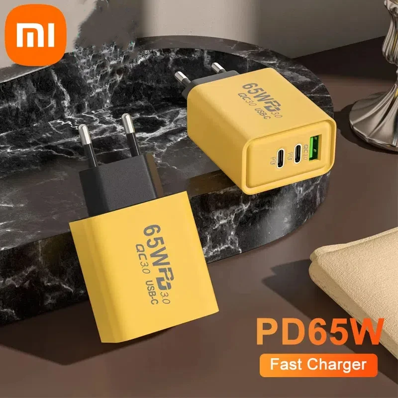 XIAOMI  PD 65W USB C Charger Fast Charging Smart RC Quick Charge 3.0 Type C Charger Adapter For iPhone 15 14 Xiaomi Samsung