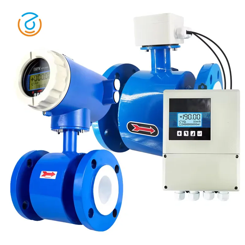 Split pipe flowmeter single display host high precision RS485 4-20mA digital intelligent electromagnetic flowmeter