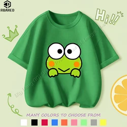 The New 2024 Baby Summer Clothes MINISO Children Clothes Girl Hello Kitty T Shirt Sanli Ou Keroppi Children's T-shirt Tops Kids