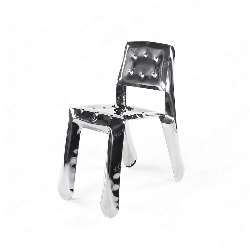 

Inflatable Stainless Steel Chair Armchair Light Luxury Leisure Chair Inflatable Backrest Chair