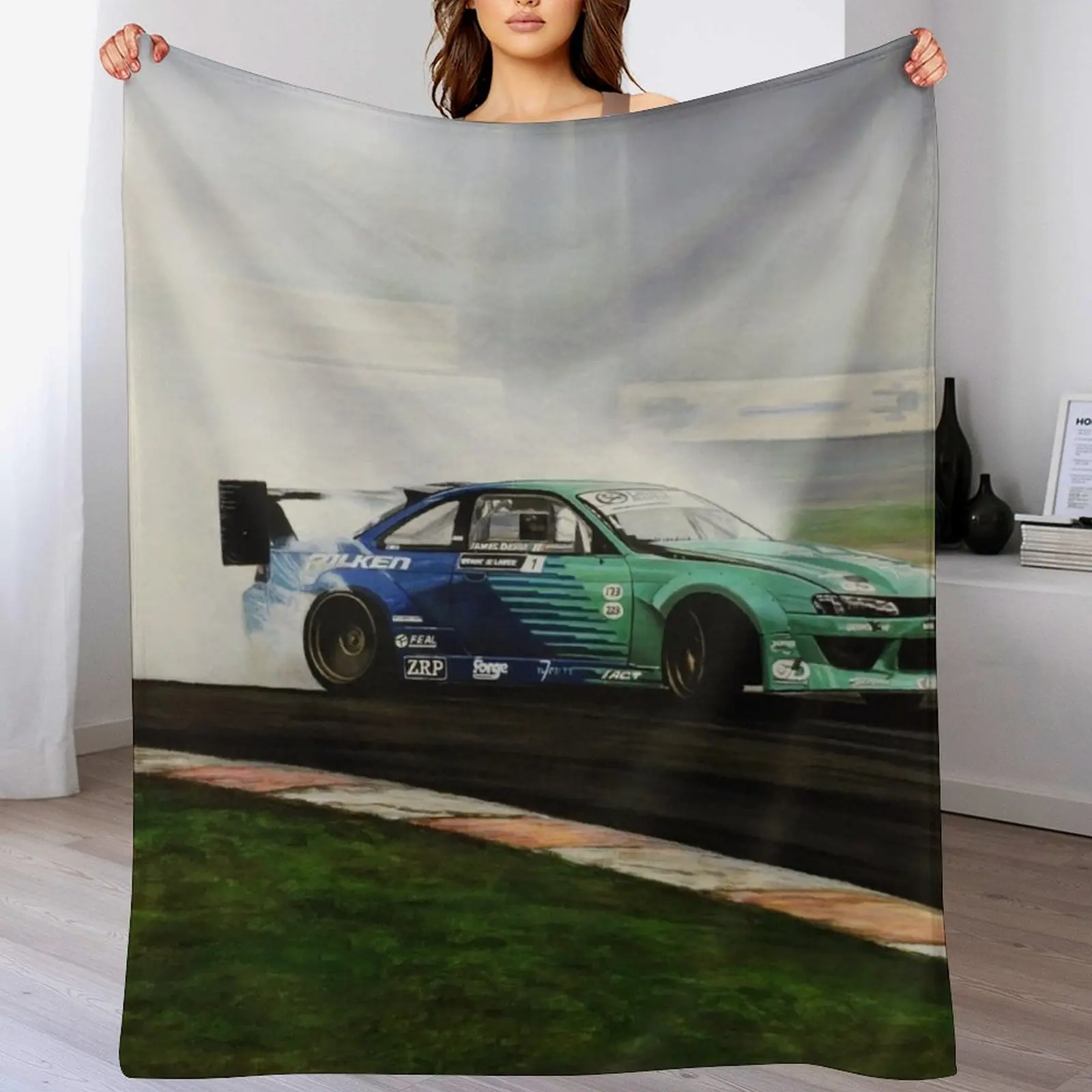 

James Deane Drift Car Throw Blanket Travel Heavy Blankets