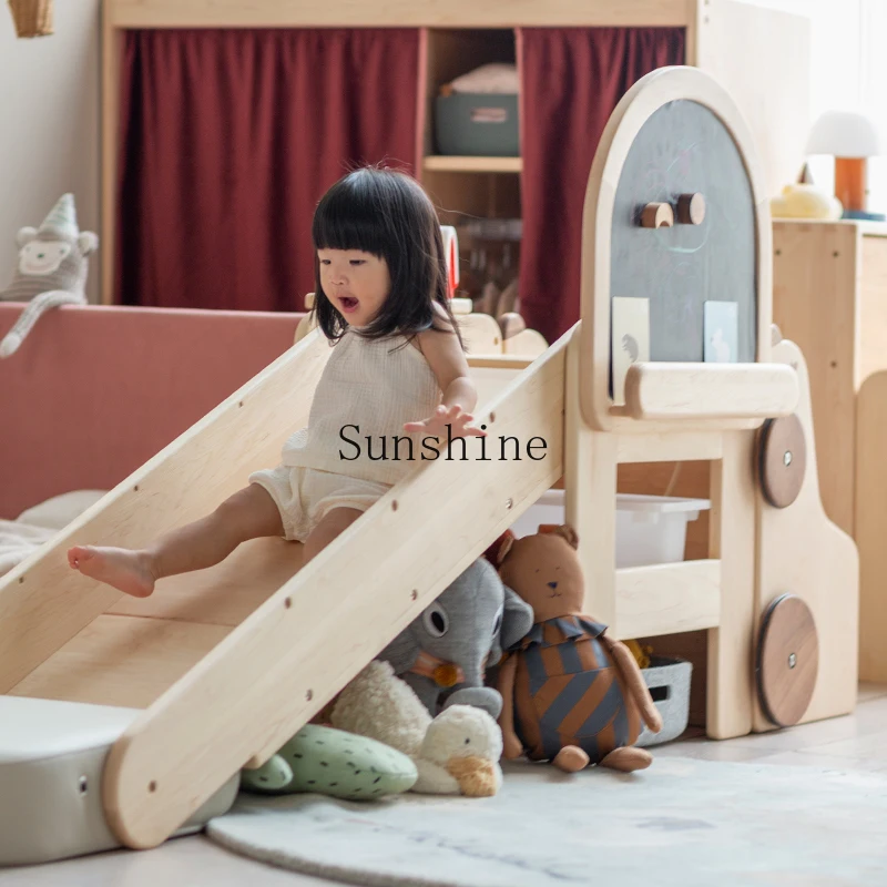 

Hug Bear Slide Playroom Children's Solid Wood Slide