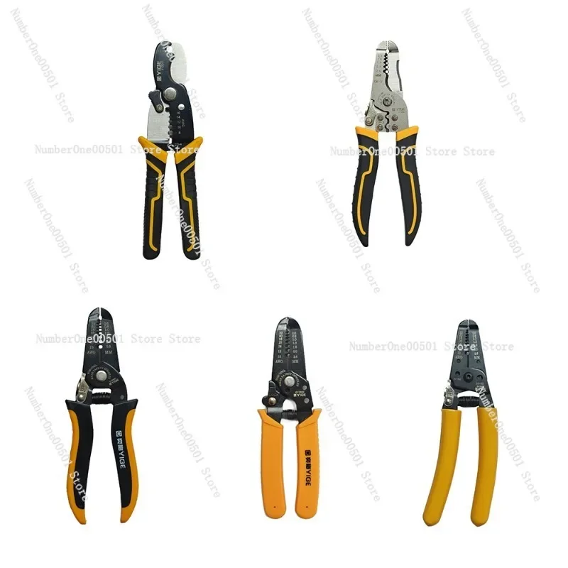 YIGE 6/7/8 Inches Hand Movement Multi Functional Electrician Wiring Porous Economic Curved Handle Decrustation Pliers Home DIY