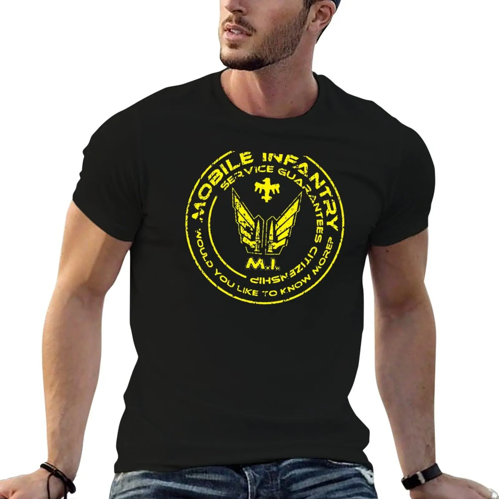 Starship Troopers - Mobile Infantry Patch T-Shirt Outdoor Activity Sports T-Shirt