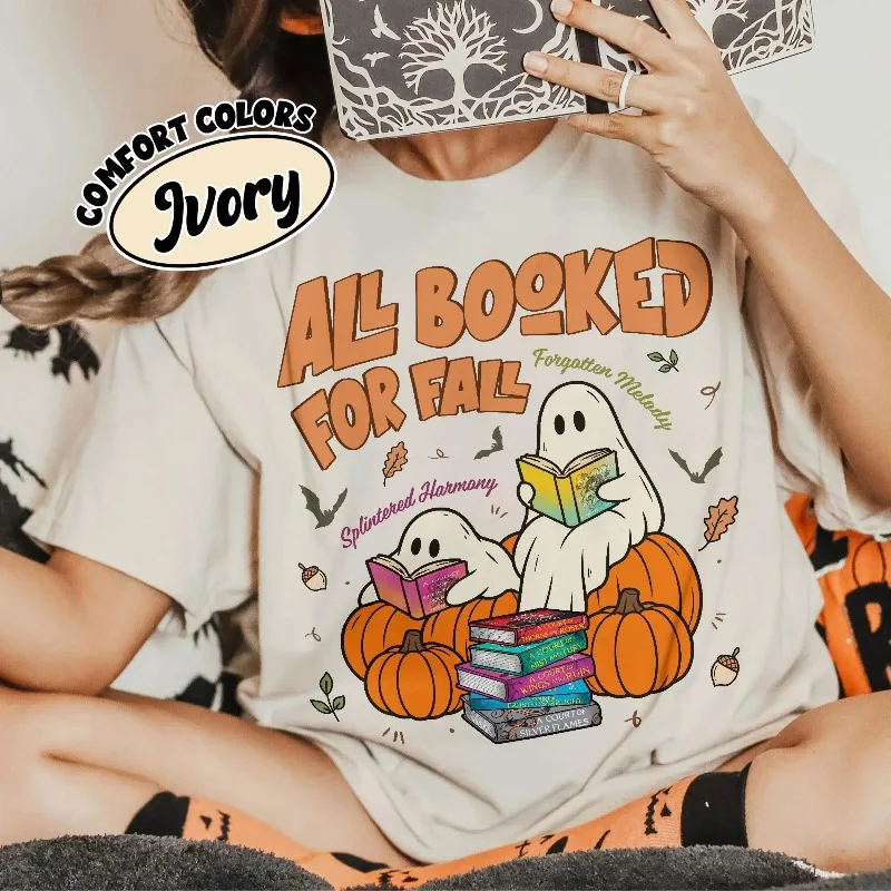 Autumn New Base Shirt Unisex T-shirt ACOTAR Ghost Reader Tee, Spooky Bookish Halloween Gift, Fantasy Reader Tshirt