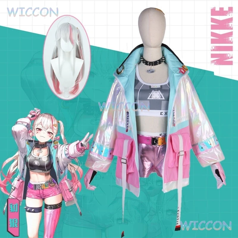 

Game NIKKE The Goddess Of Victory Jackal Cosplay Costume Coat Pants Party Role Play Outfit Women Jackal Cosplay Wig Halloween