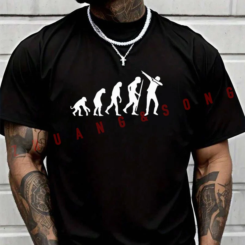 

2026 Men T-Shirt Funny Evolution Dabbing TShirt Vintage Clothes Plain Mens Funny T Shirts Casual Clothing Harajuku