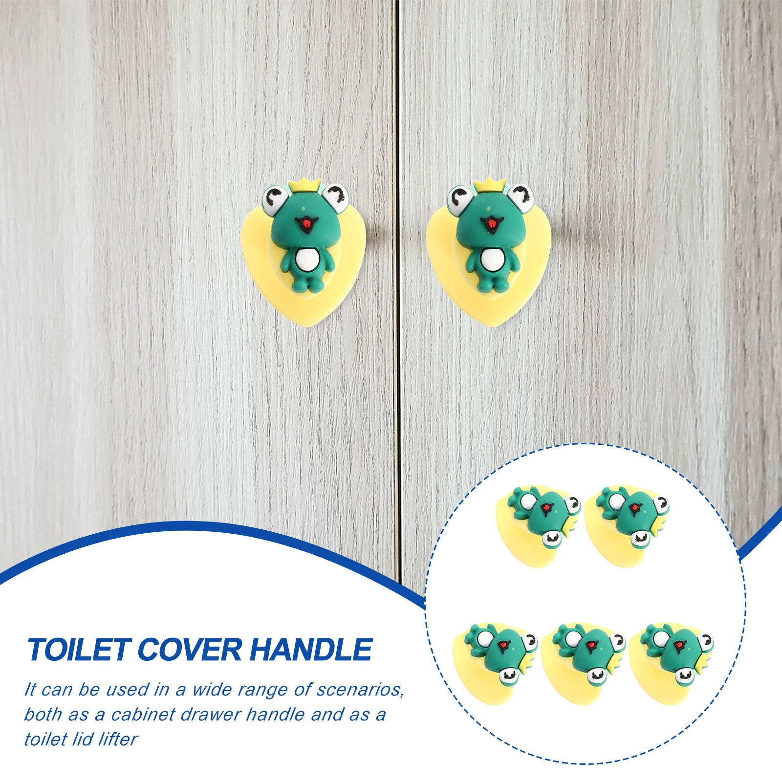 

5Pcs Toilet Seat Cover Handles Multifunctional Self-Adhesive Lifters for Home Hotel Dorm Toilet Lid Accessories Easy Install