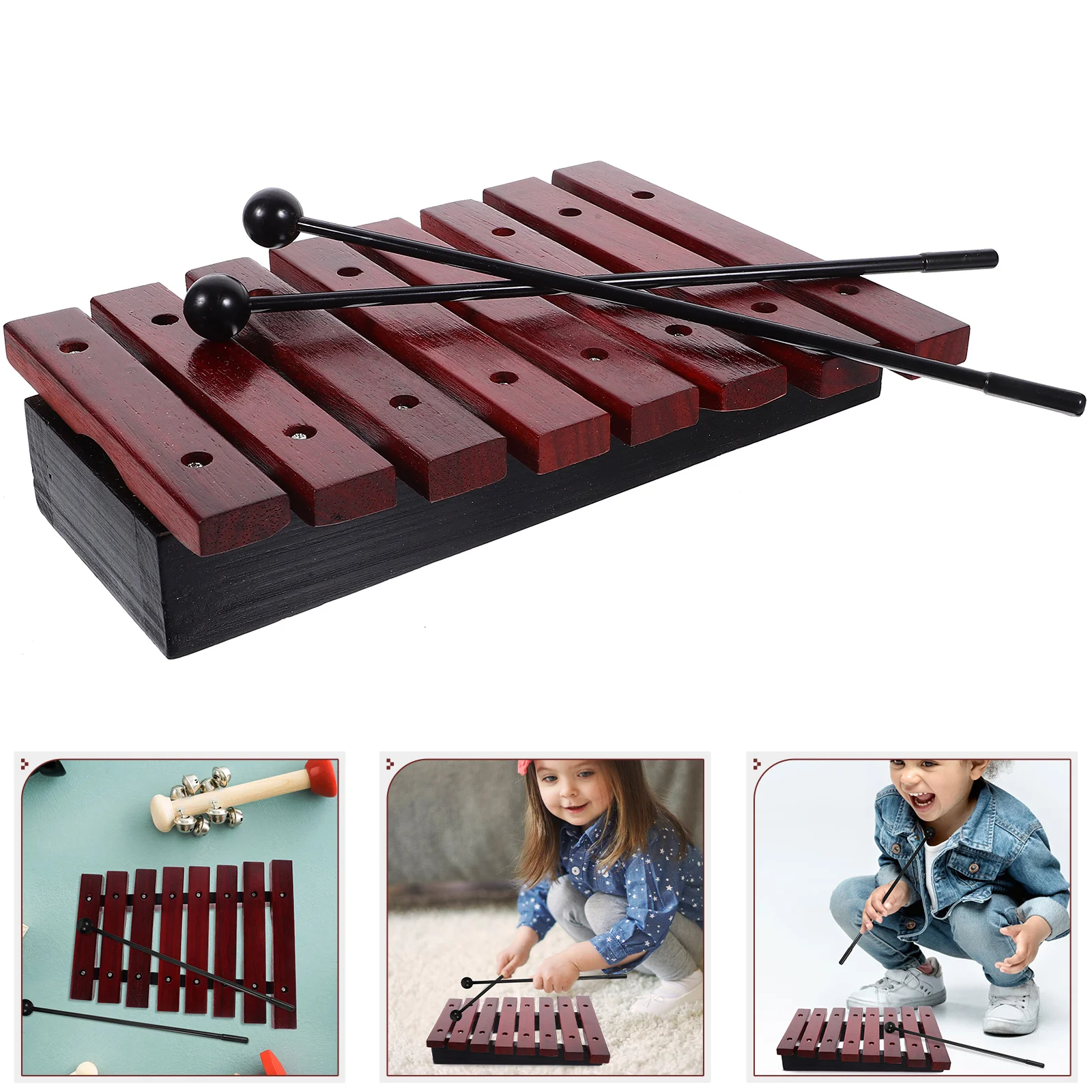 

8-Note Xylophone s Musical Instruments Percussion Wooden Knocking Piano Toddler Enlightenment Plaything Glockenspiel