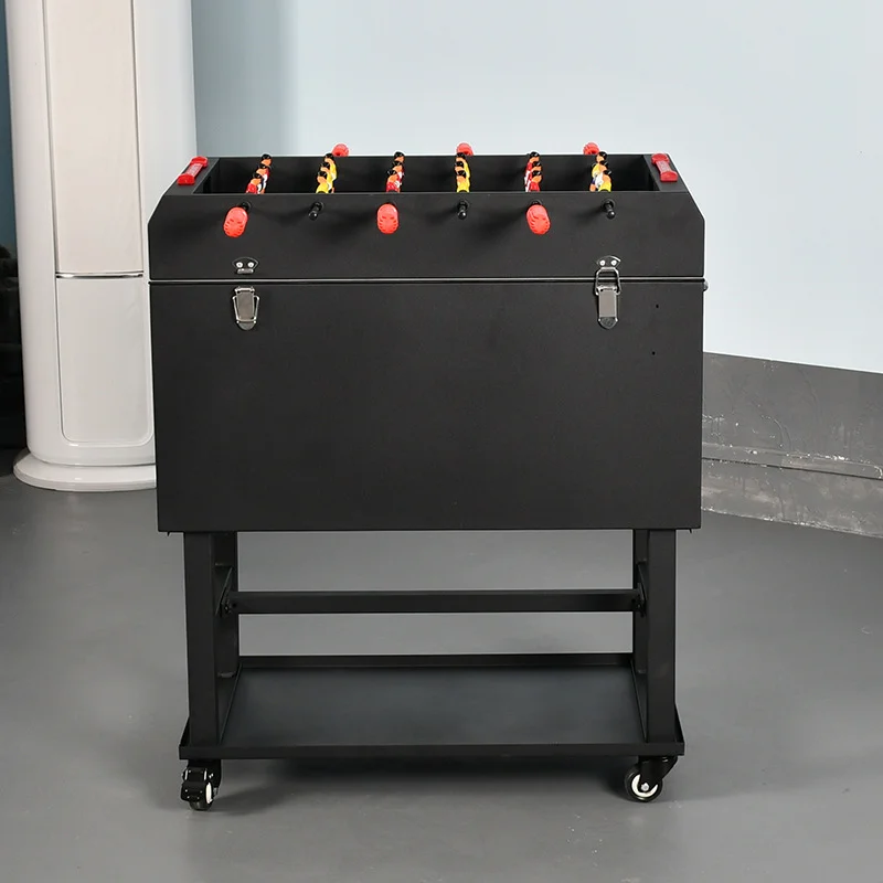 

Small outdoor foosball table, ice bucket style foosball table