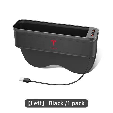 테슬라 모델 3 모델 Y 모델 S 모델 X 자동차 실내 액세서리용 차량 USB 충전 컬러 조명 시트 틈새 수납함