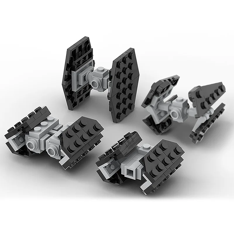 136 PCS-Classic Space Movie Series-Creative Mini Tie fighter combo Building Blocks Model For Children Boys Girls, Christmas Gift view 3
