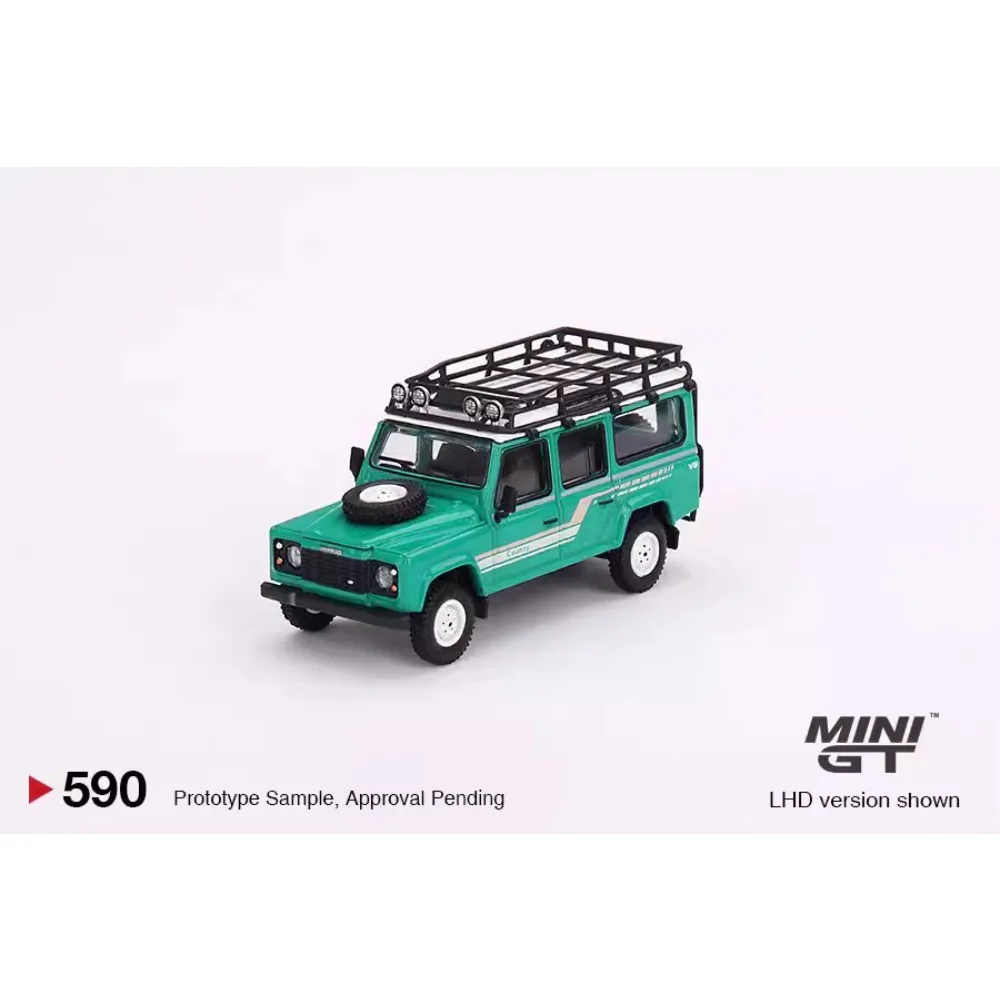 

МИНИГТ 590 # Модель автомобиля из сплава Land Rover Defender 110 Green 1:64