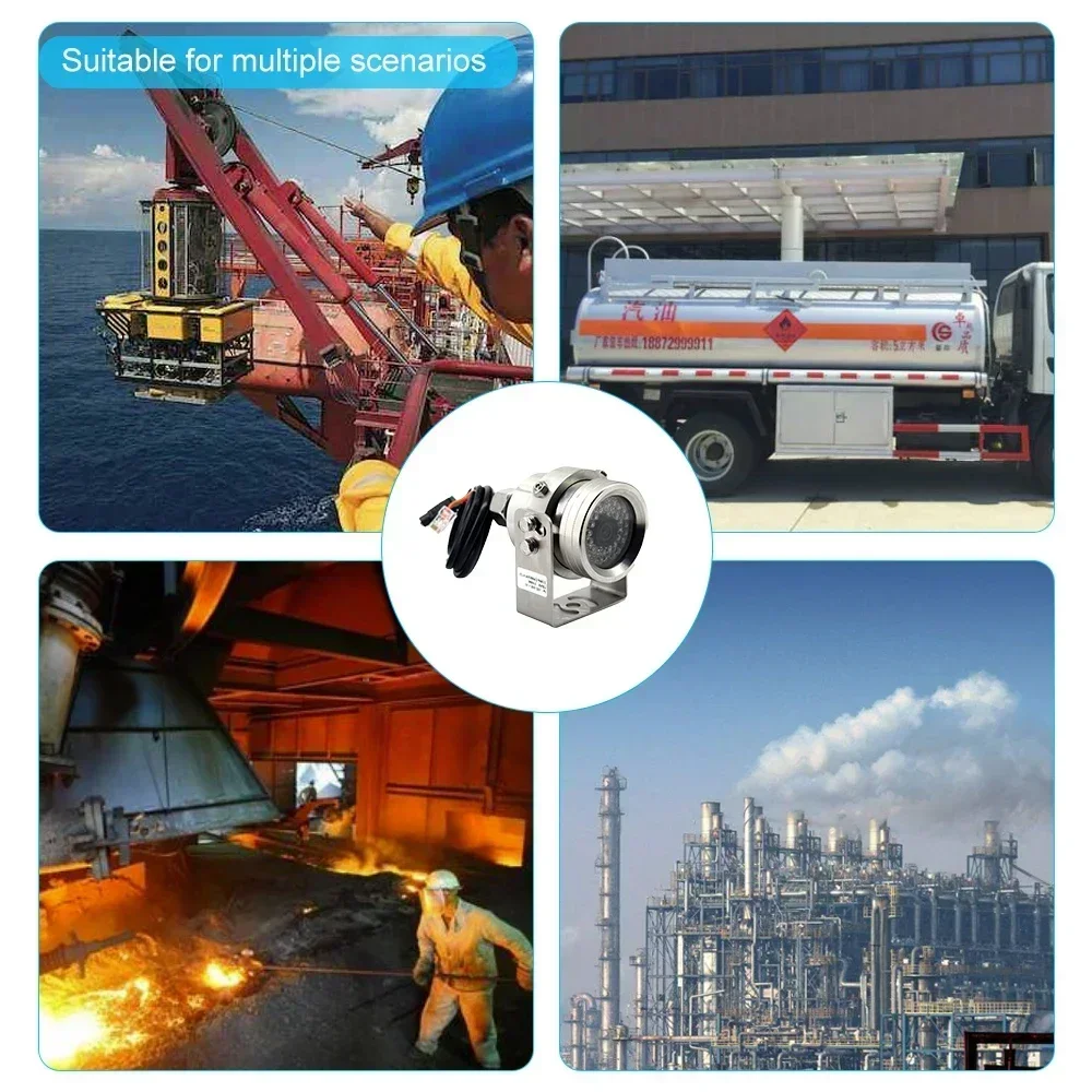 IP-камера 1080P Взрывозащищенная камера видеонаблюдения IP68 Водонепроницаемая камера видеонаблюдения H264/H.265 с POE
