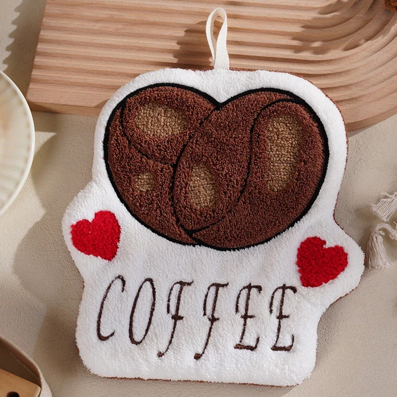 منشفة اليد ماصة منشفة المطبخ قماش اليد الحمام قماش اليد الكرتون مناشف اليد منشفة معلقة مريحة لليد